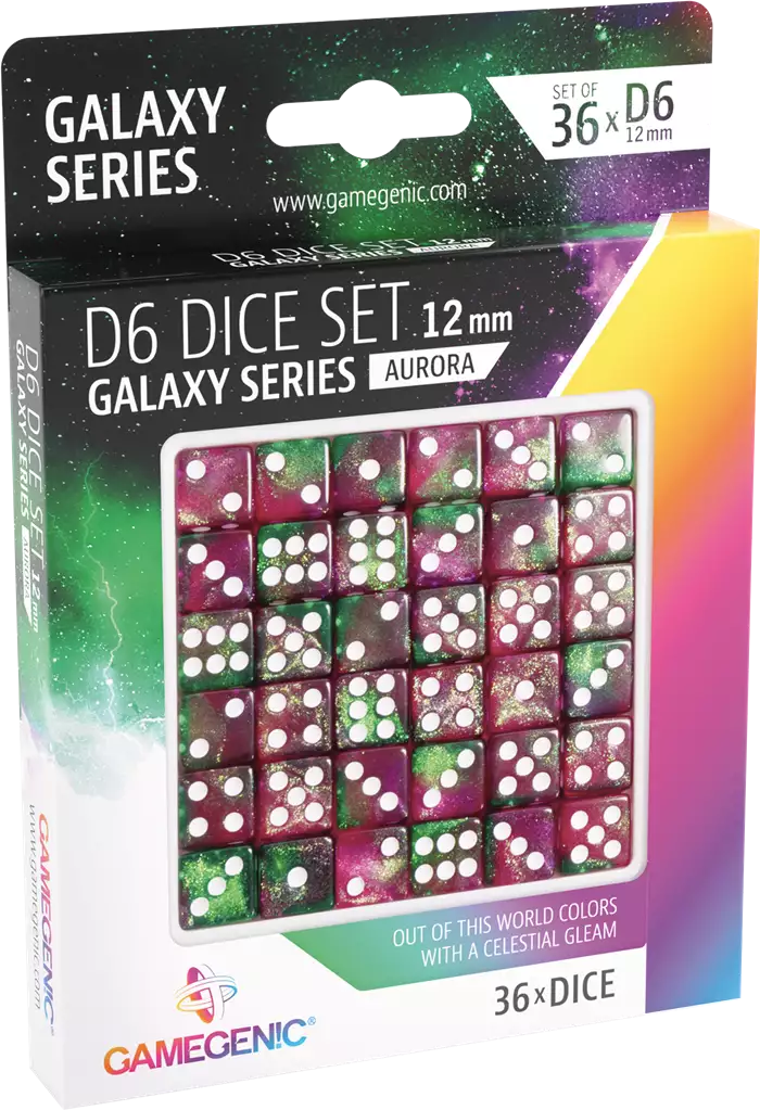 Set de 36 Dés de 6 - 12mm - Galaxy Series