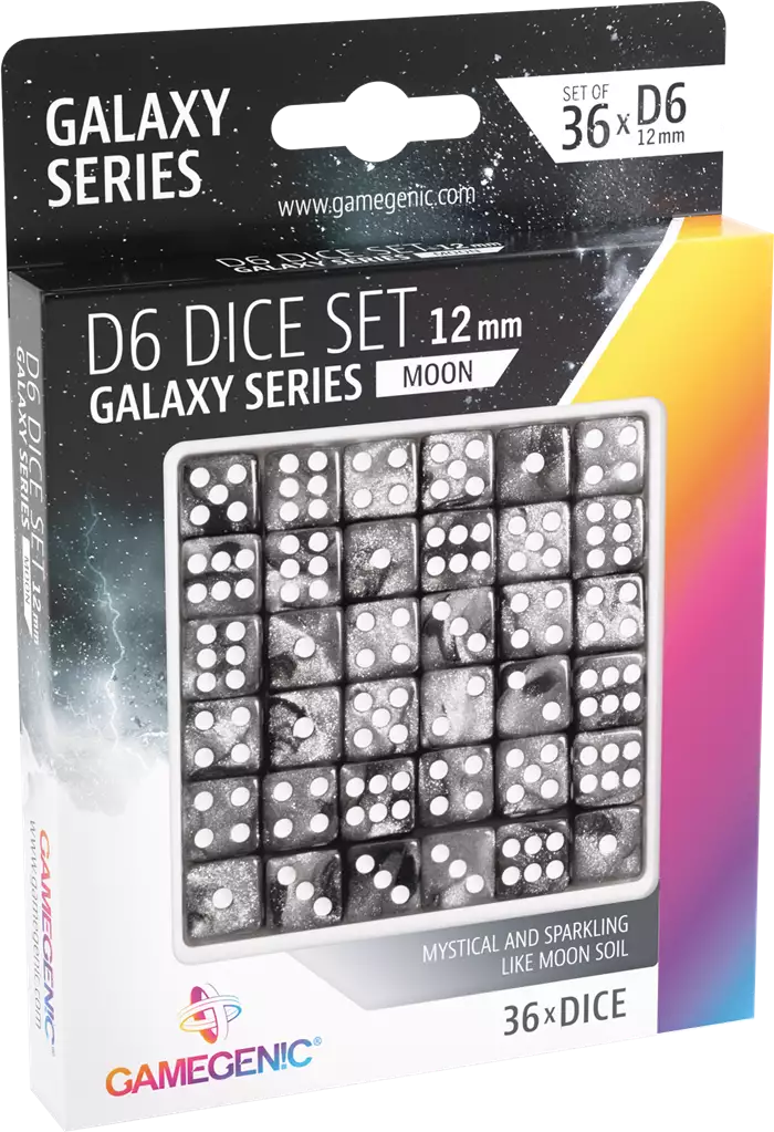 Set de 36 Dés de 6 - 12mm - Galaxy Series