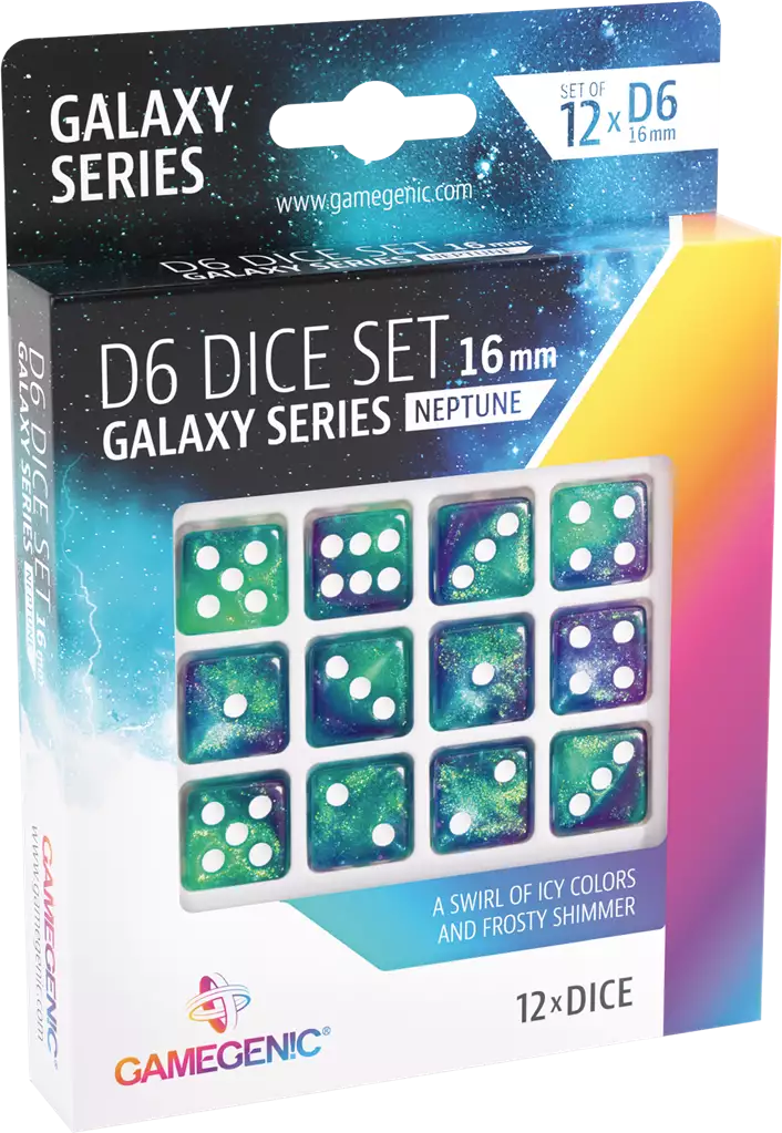 Set de 12 Dés de 6 - 16mm - Galaxy Series